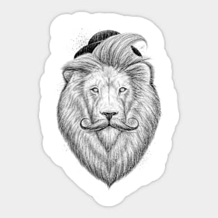 bearded lion Sticker